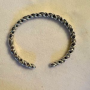 Jai sterling silver hinged cuff bracelet